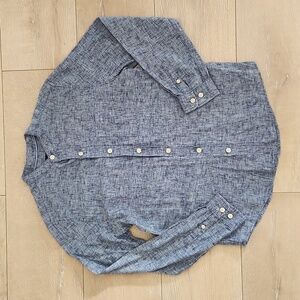 Next Boys Blue Button Down Shirt 11Y